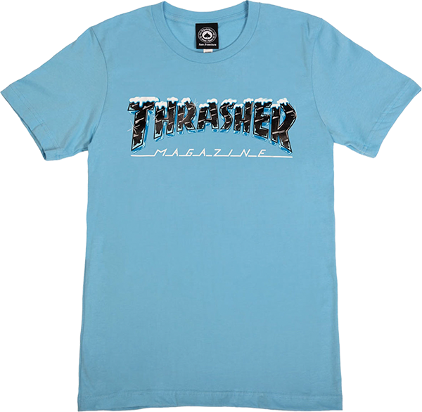 Thrasher Tee (Womens) Black Ice Light Blue