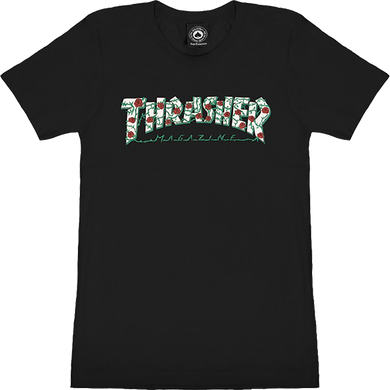 Thrasher Tee (Womens) Roses Black