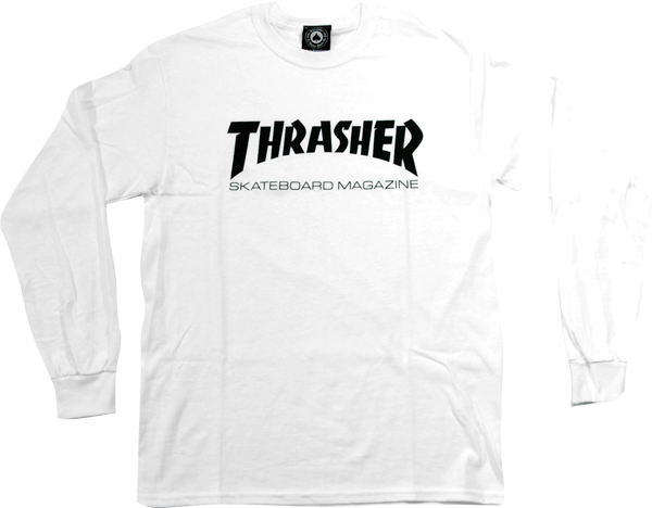 Thrasher L/S Tee Skate Mag White