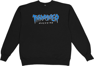 Thrasher Crewneck Jagged Logo Black