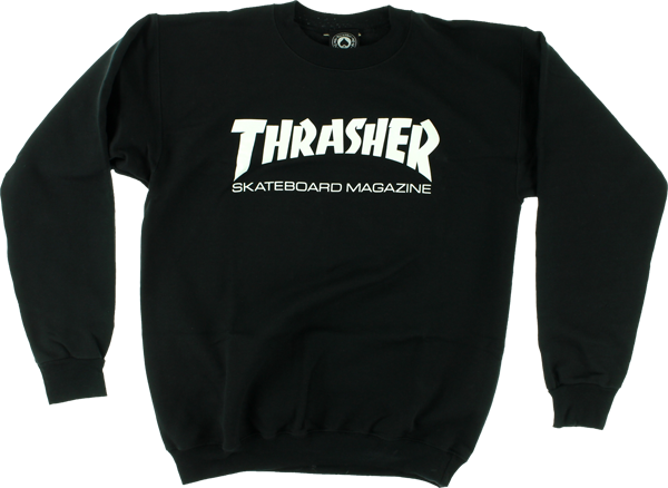 Thrasher Crewneck Skate Mag Logo Black