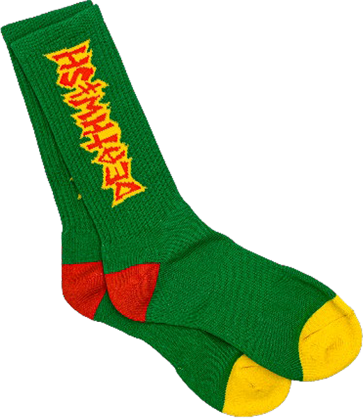 Deathwish Socks Disciple Crew Green