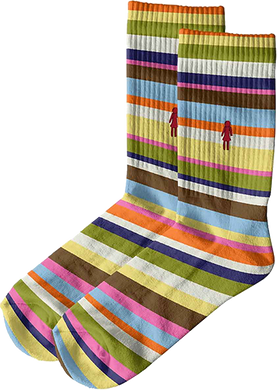 Girl Socks Tuesday Red Striped