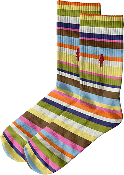 Girl Socks Tuesday Red Striped