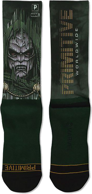 Primitive Socks Marvel Doctor Doom Crew Green