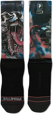 Primitive Socks Marvel Venom Crew Black