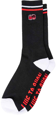 Spitfire Socks Eternal Embroidery Black White Red