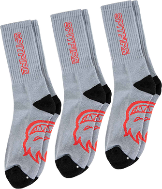 Spitfire Socks Classic 87 Charcoal Black Red