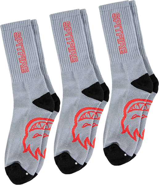 Spitfire Socks Classic 87 Charcoal Black Red