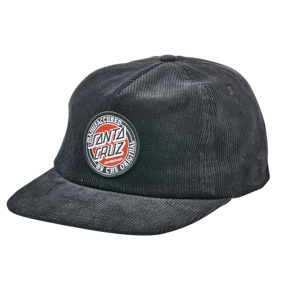 Santa Cruz Snapback Hat MFG Dot Club Black Corduroy