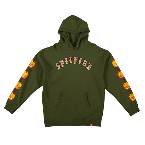 Spitfire Hoodie Old E Bighead Fill Army Green