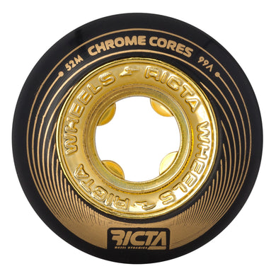 Ricta Wheel 52mm Chrome Core Black/Gold 99a