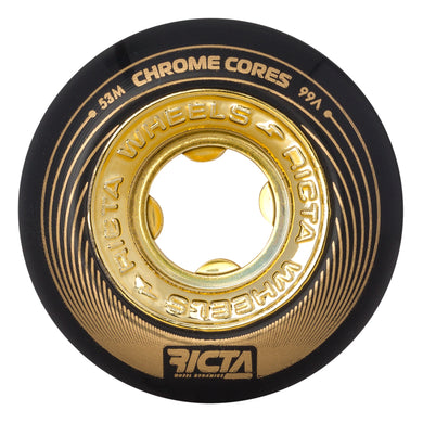 Ricta Wheel 53mm Chrome Core Black/Gold 99a
