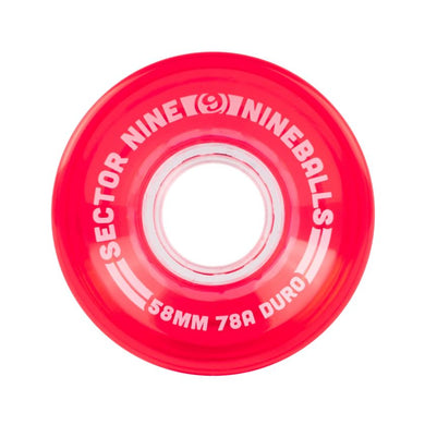 Sector 9 wheel 58mm 78a Clear Red