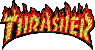 Thrasher Patch Flame Yellow Orange