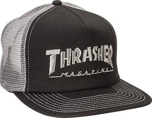 Thrasher Hat Logo EMB Black Silver
