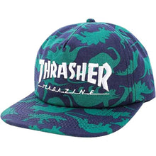 Load image into Gallery viewer, Thrasher Hat Snapback Mag Log Dino Print