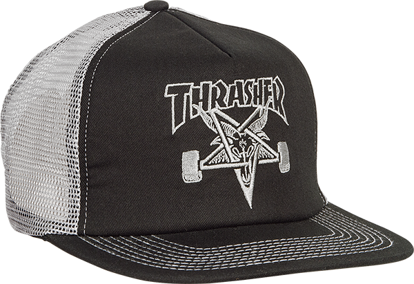 Thrasher Hat Mesh Sk8 Goat Black Silver