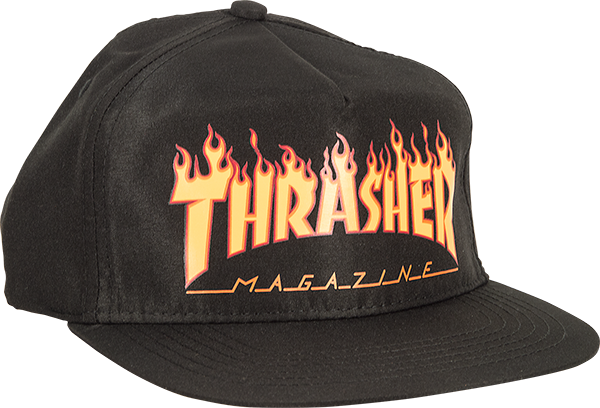 Thrasher Hat Flame ADJ Black