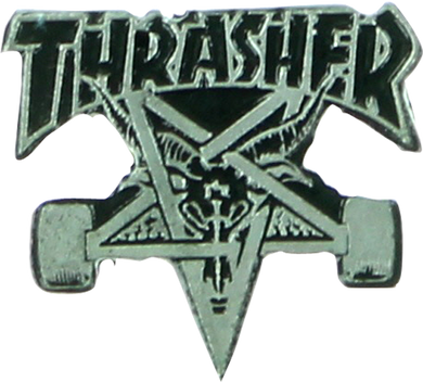 Thrasher Pin Skate Goat Silver