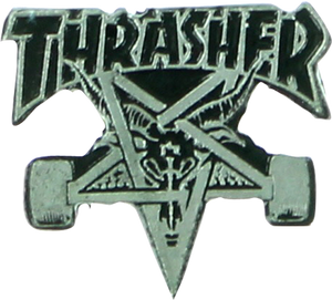 Thrasher Pin Skate Goat Silver