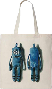 Toy Machine Bag Tote Sock Puppet Natural Blue
