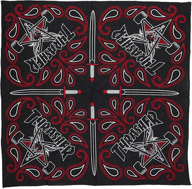 Thrasher Bandana Skate Goat Black Red