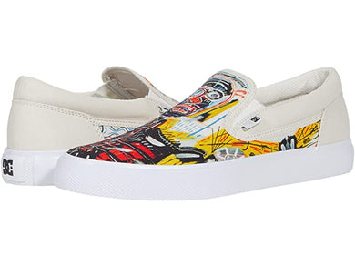 DC Manual Slip-On White/Graffiti Print
