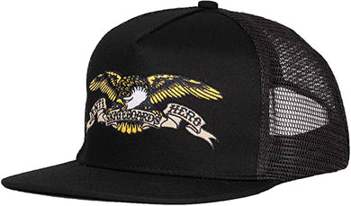 Anti Hero Hat Eagle Embroidered Mesh Snapback Black