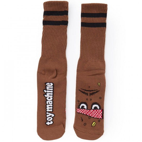 Toy Machine Socks Poo Poo Head Brown