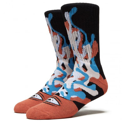 Toy Machine Socks Barf Sect Multi Rust