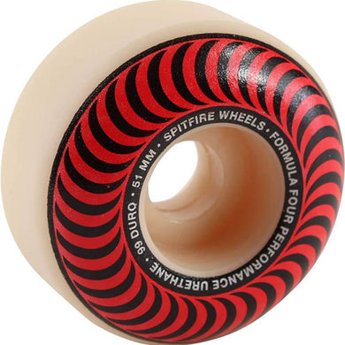 Spitfire Wheels 51mm 99a Classic Red Formula Four