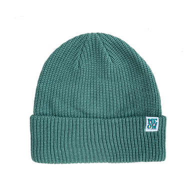 Meow Beanie Stacked Logo Seafoam
