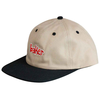 Baker Hat Lowercase Khaki/Black Snapback
