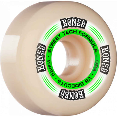 Bones 52mm V5 Sidecut Regulators Wheels White/Green