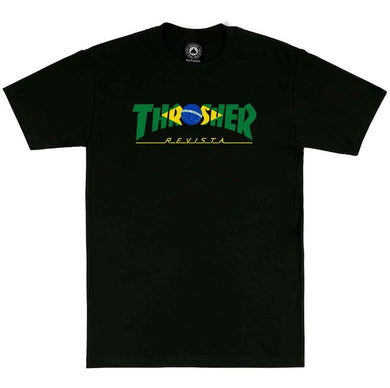 Thrasher Tee Brazil Revista Black