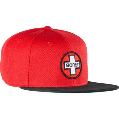 Bones Hat Red Snapback 6 Panel