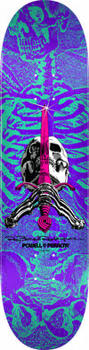 Powell Deck Skull and Sword Turquoise Purple 8.25