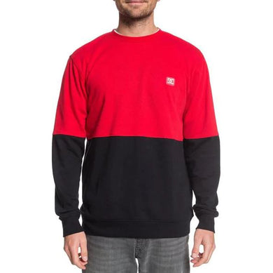 DC Rebel SL Crew Block Sweatshirt Red Black