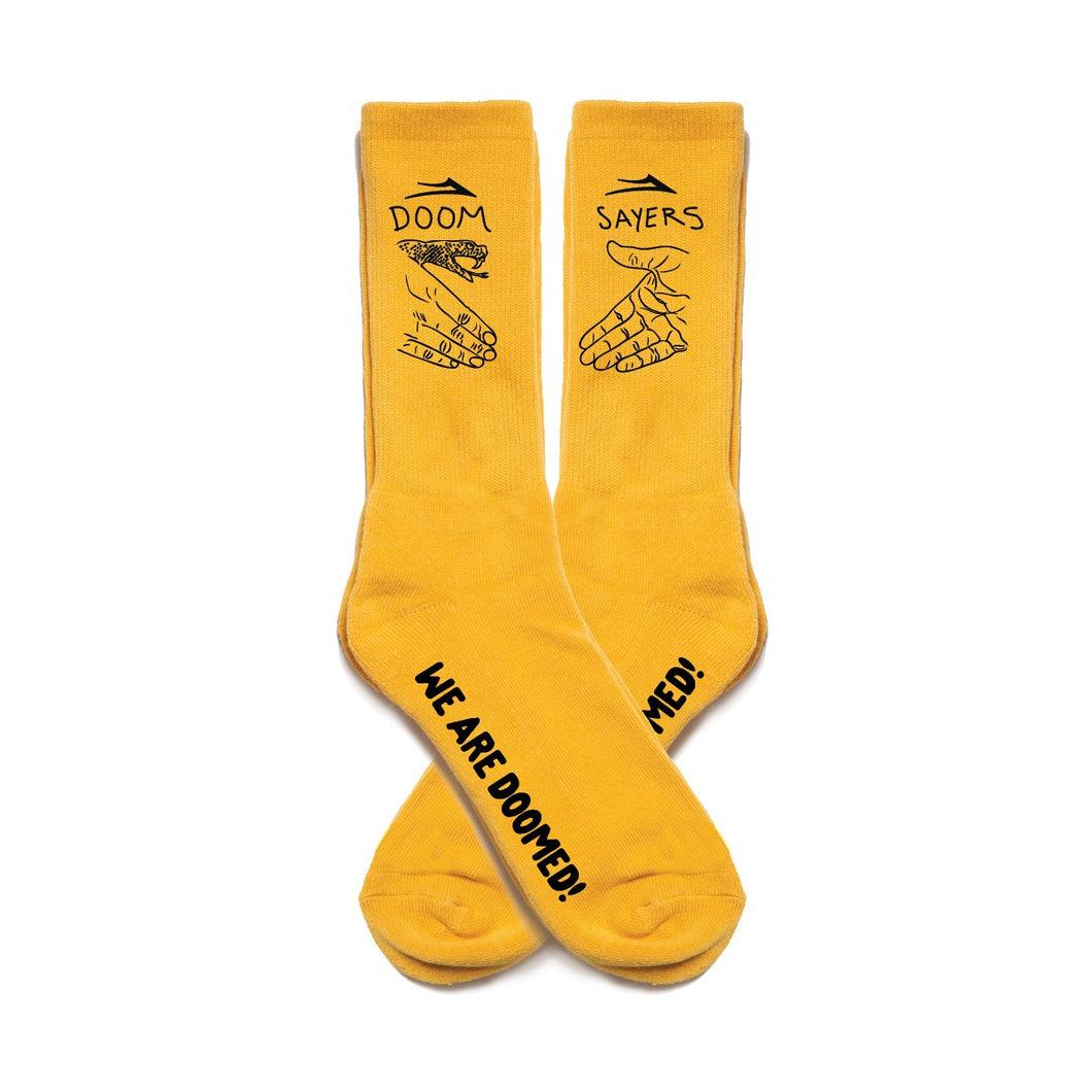 Lakai Socks Doomsayers Crew Yellow