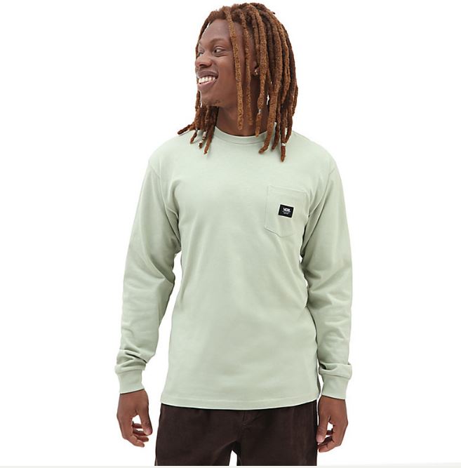 Vans Longsleeve T-Shirt Woven Patch Desert Sage