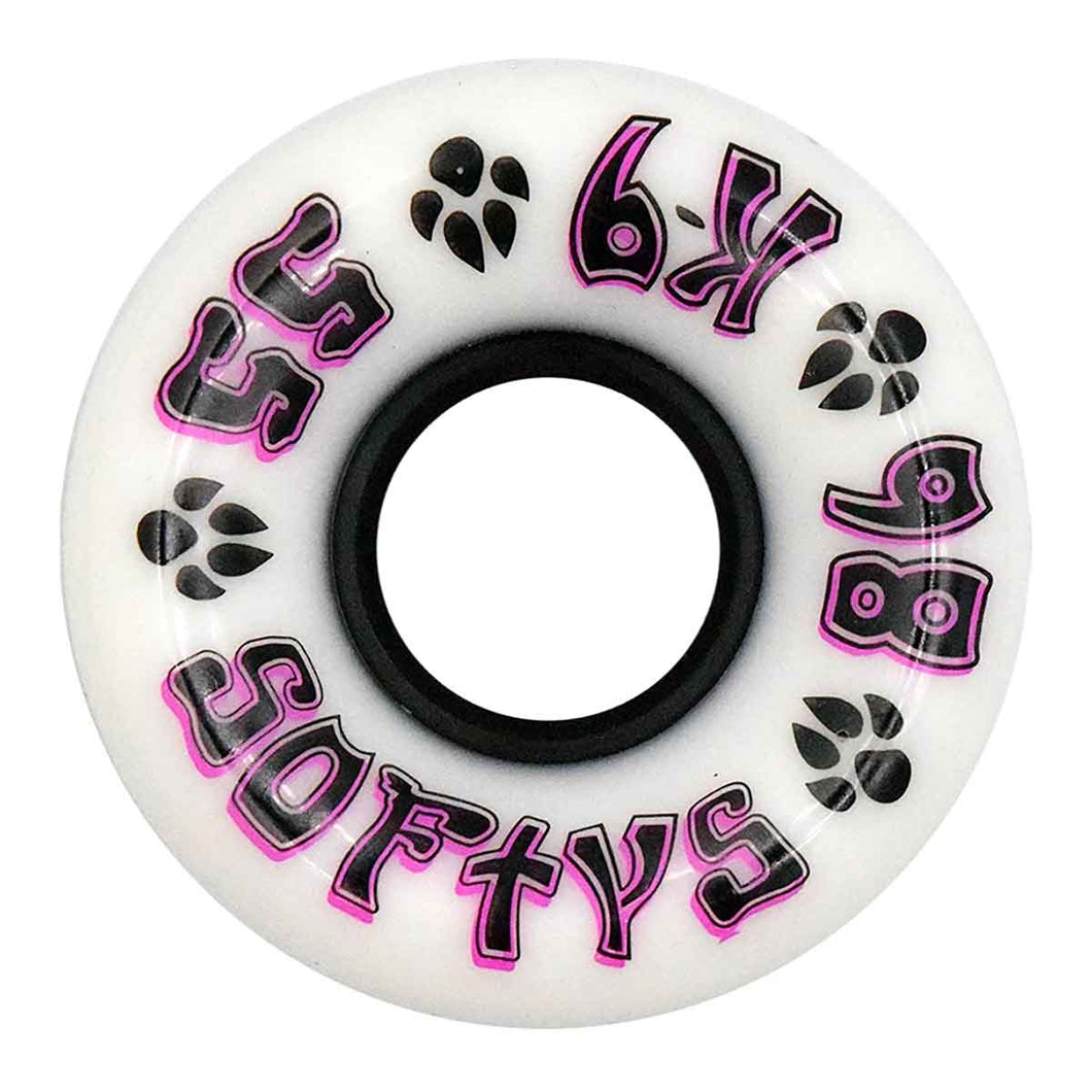 Dogtown Wheels 55mm - 86a White K-9s Softys