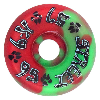 Dogtown Wheels 57mm - 95a Red Green Swirl K-9s