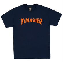 Load image into Gallery viewer, Thrasher Tee Burn It Down Navy