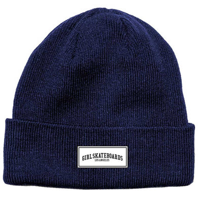 Girl Beanie Label Navy
