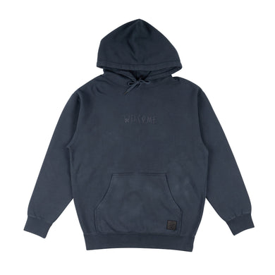 Welcome Hoodie Scrawl Garmet Dyed Carbon