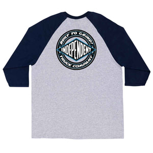 Independent 3/4 Sleeve Tee BTG Shear Grey/Navy