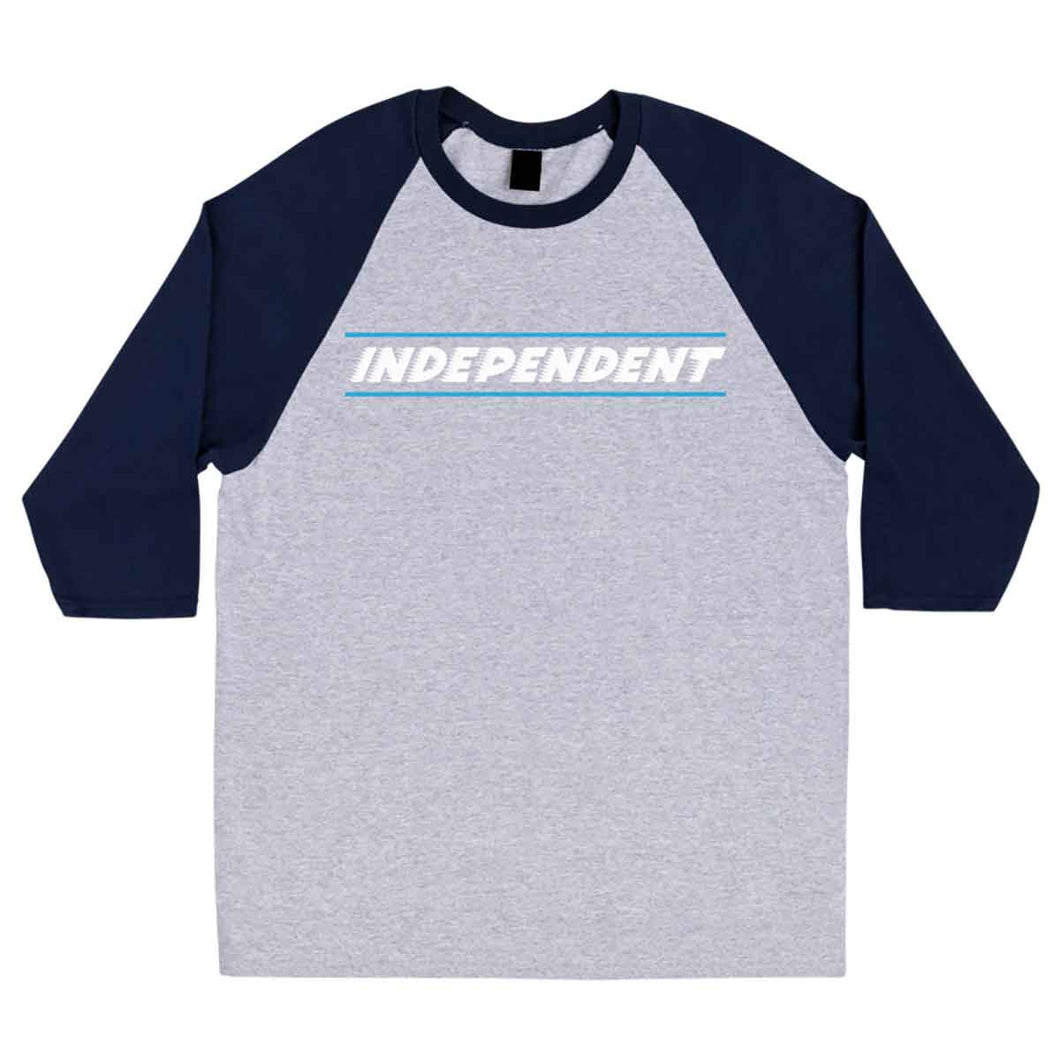 Independent 3/4 Sleeve Tee BTG Shear Grey/Navy