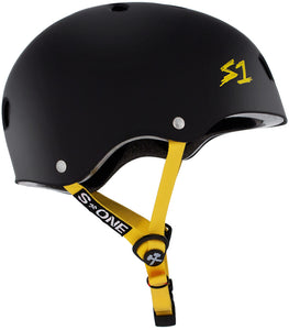S-One Helmet Lifer Black Matte Yellow Strap