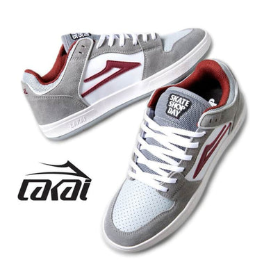 Lakai Telford Low Grey Burgundy Skate Shop Day